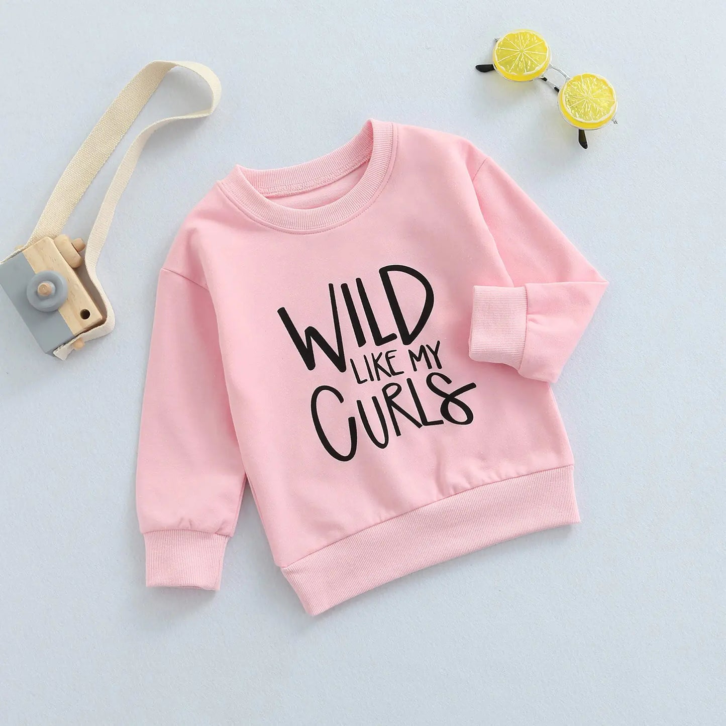 "WILD LIKE MY CURLS" Baby Sweatshirt