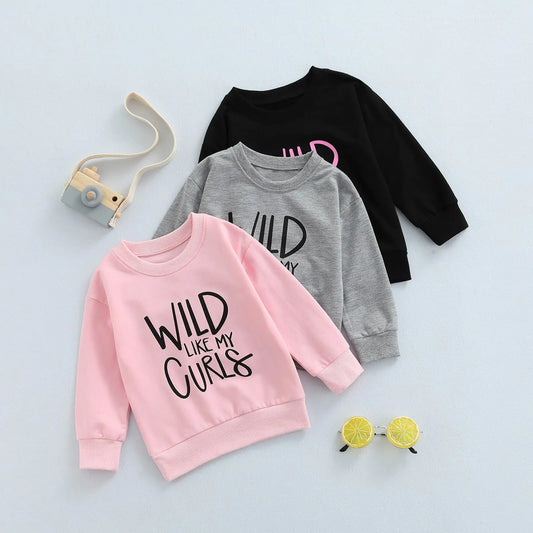 "WILD LIKE MY CURLS" Baby Sweatshirt